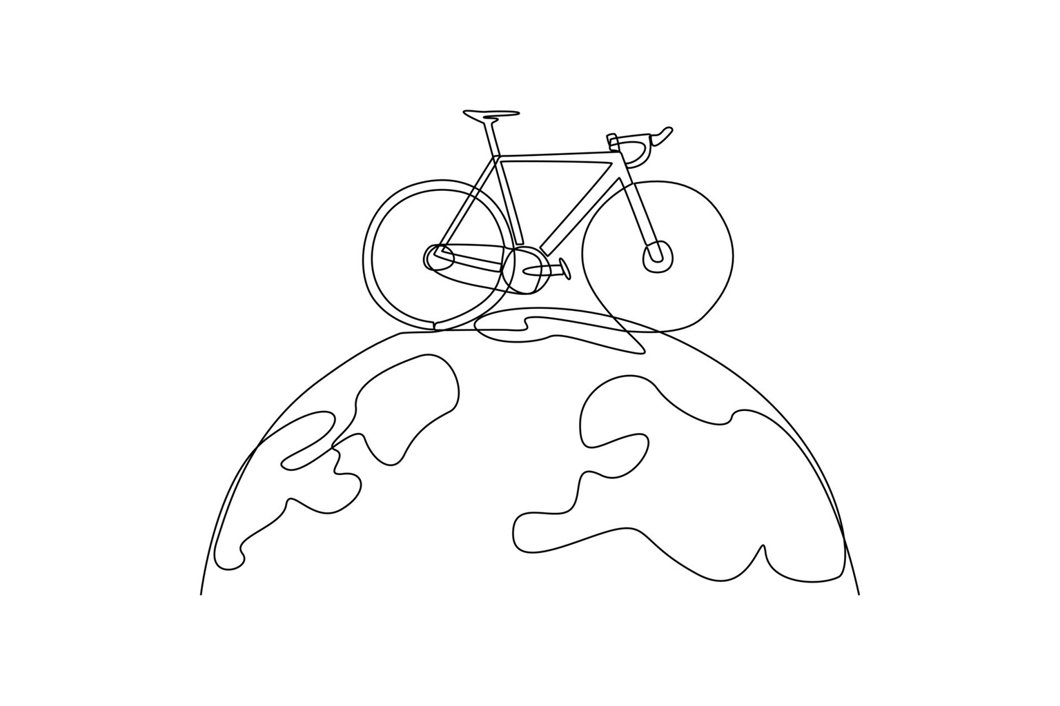 bicycle single continuous line image