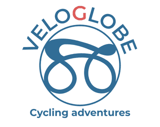 Veloglobe logo met witte achtergrond